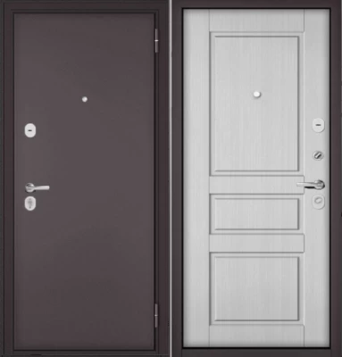 Дверь Бульдорс TRUST ECO - 90 Букле шоколад Ларче белый - 2