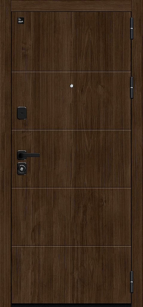 Входная дверь Райт Pecan/Cappuccino Melinga BR5637 внешняя сторона