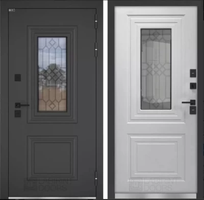 Дверь Верса с окном и решеткой (терморазрыв)