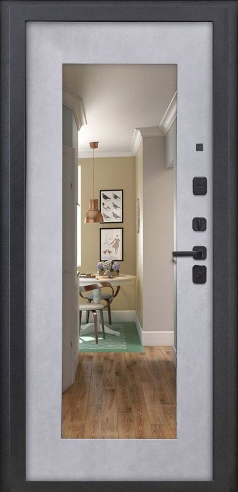 Входная дверь ДвериПРО Квадро ФЛЗ-603 Бетон снежный DPRO196698 внутренняя сторона